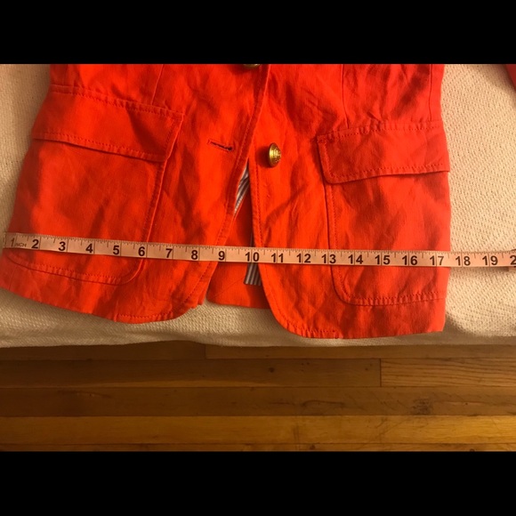 J. Crew Orange Blazer with Gold Buttons. - Picture 8 of 8